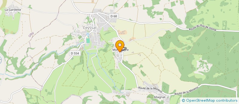 localisation de l'entreprise GAEC DES MONTS à CEYSSAT