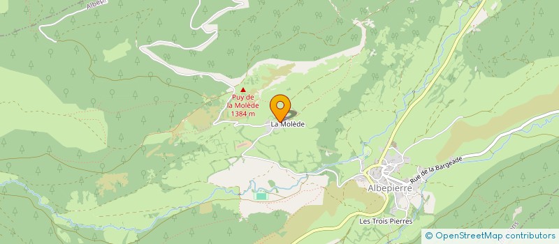 localisation de l'entreprise GAEC DES MONTS DU CANTAL à LAVEISSENET