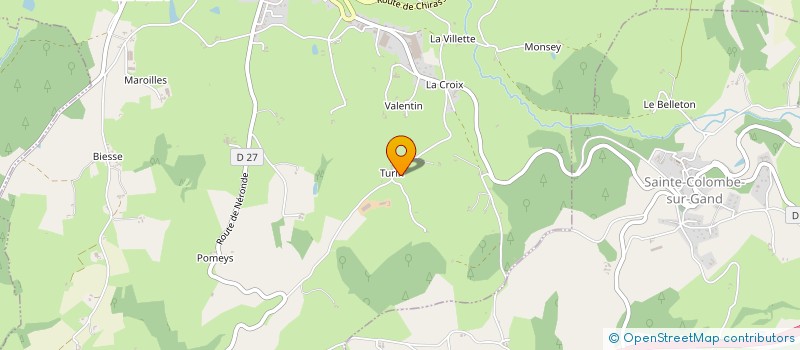localisation de l'entreprise GAEC DES NARCISSES à SAINT-JUST-LA-PENDUE