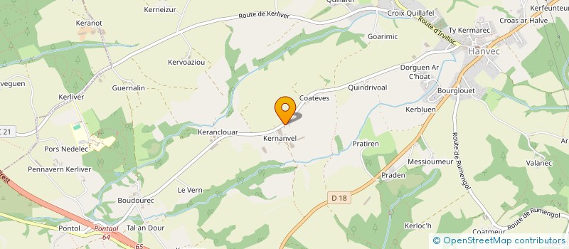 localisation de l'entreprise GAEC DES NOISETIERS à HANVEC