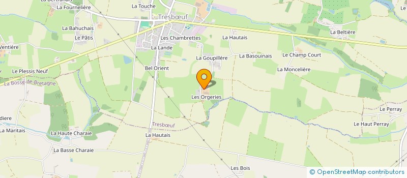 localisation de l'entreprise GAEC DES ORGERIES à TRESBŒUF