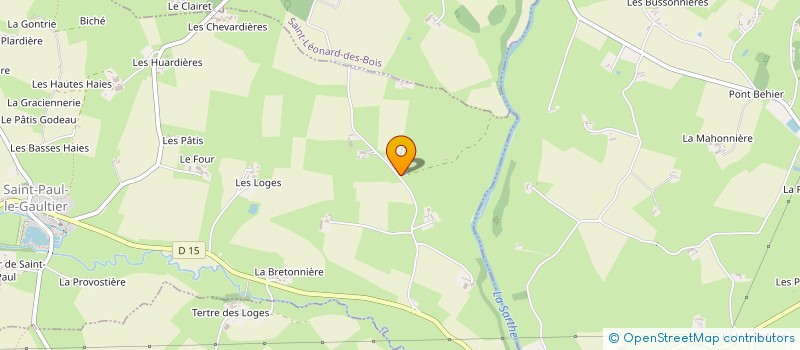localisation de l'entreprise GAEC DES ORMEAUX à SAINT PAUL LE GAULTIER