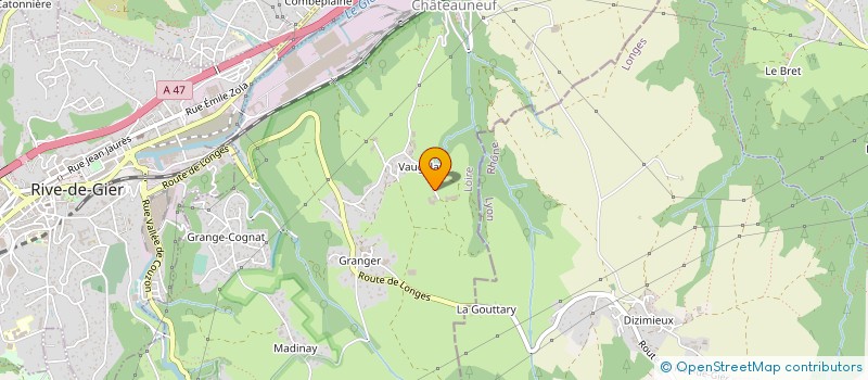 localisation de l'entreprise GAEC DES PAQUERETTES à CHATEAUNEUF