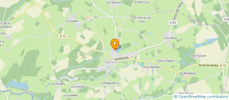 localisation de l'entreprise GAEC DES PEPINIERES CONTARIN  BETETE