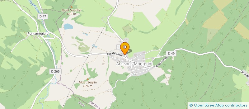 localisation de l'entreprise GAEC DES PETITES PRECIEUSES à VILLERS-SOUS-CHALAMONT