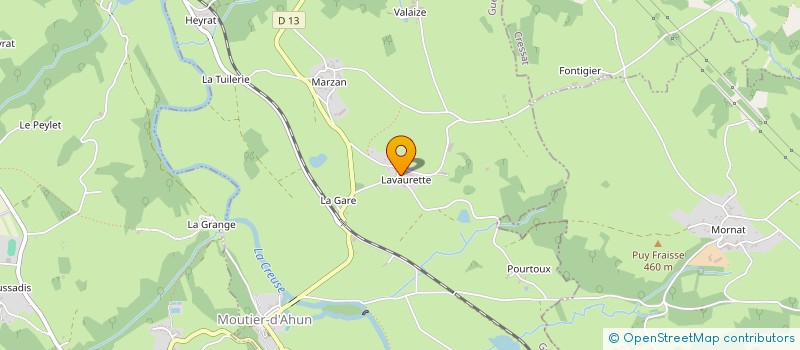 localisation de l'entreprise GAEC DES PETITS JO à MOUTIER-D'AHUN