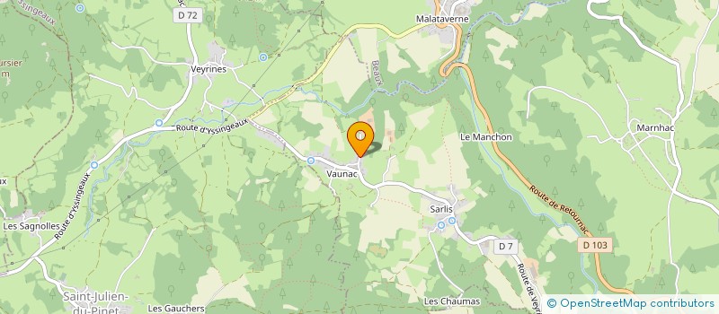 localisation de l'entreprise GAEC DES PEUPLIERS à YSSINGEAUX