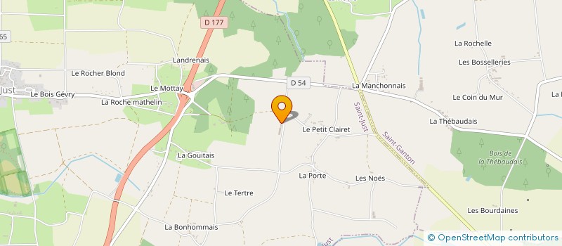 localisation de l'entreprise GAEC DES PEUPLIERS à SAINT-JUST