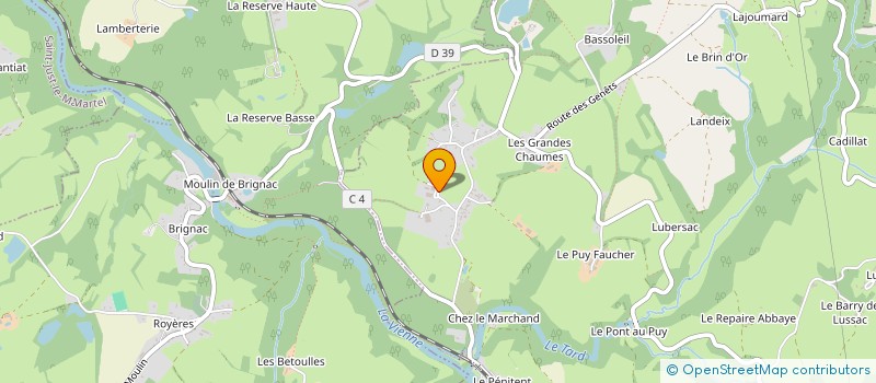 localisation de l'entreprise GAEC DES PEUPLIERS à SAINT-LEONARD-DE-NOBLAT