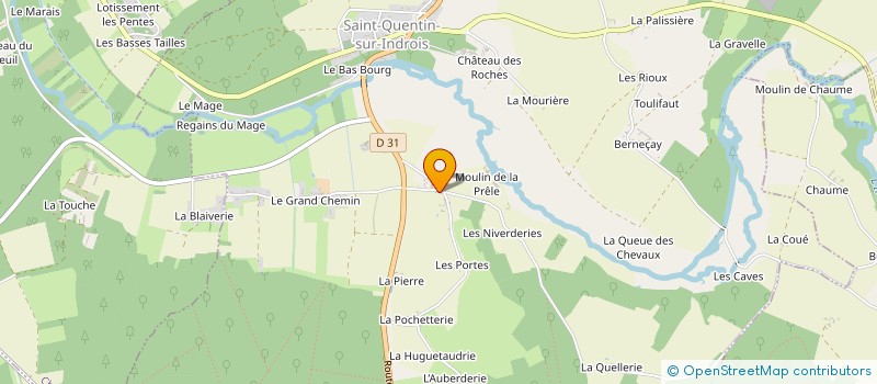 localisation de l'entreprise GAEC DES PIAUX à SAINT-QUENTIN-SUR-INDROIS