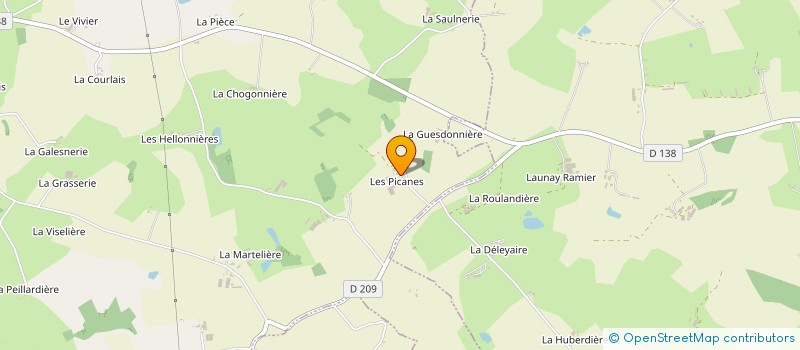 localisation de l'entreprise GAEC DES PICANNES à SAINT-DENIS-DE-GASTINES