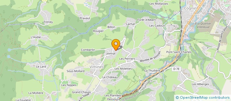localisation de l'entreprise GAEC DES PIES ROUGES à SAINT-CASSIN