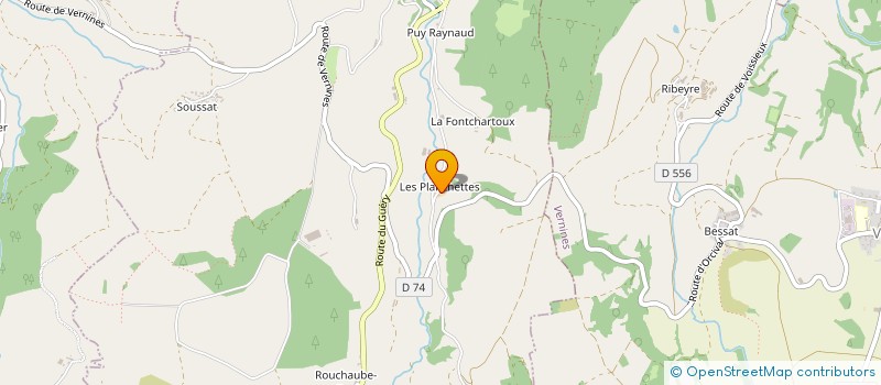 localisation de l'entreprise GAEC DES PLANCHETTES à ORCIVAL