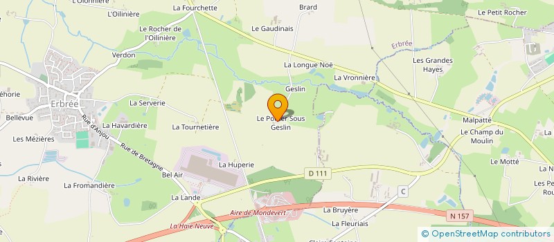 localisation de l'entreprise GAEC DES POIRIERS SOUS GESLIN à ERBREE