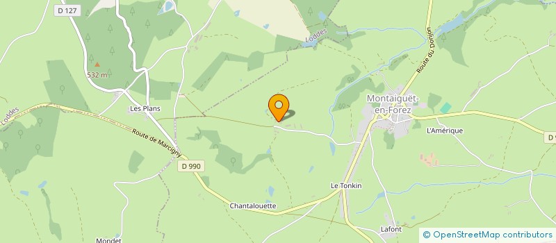 localisation de l'entreprise GAEC DES PORCHERONS  MONTAIGUET-EN-FOREZ