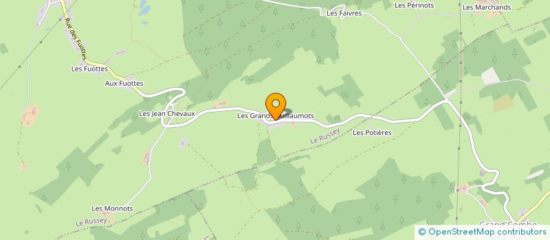 localisation de l'entreprise GAEC DES POTIERES à LE RUSSEY