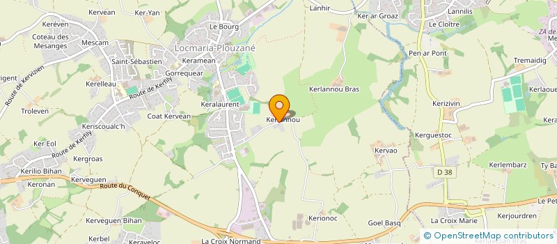 localisation de l'entreprise GAEC DES PRAIRIES  LOCMARIA-PLOUZANE
