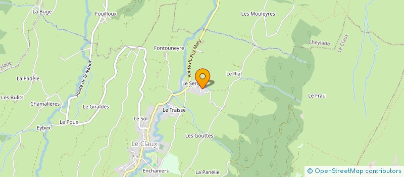 localisation de l'entreprise GAEC DES PRES FLEURIS à LE CLAUX