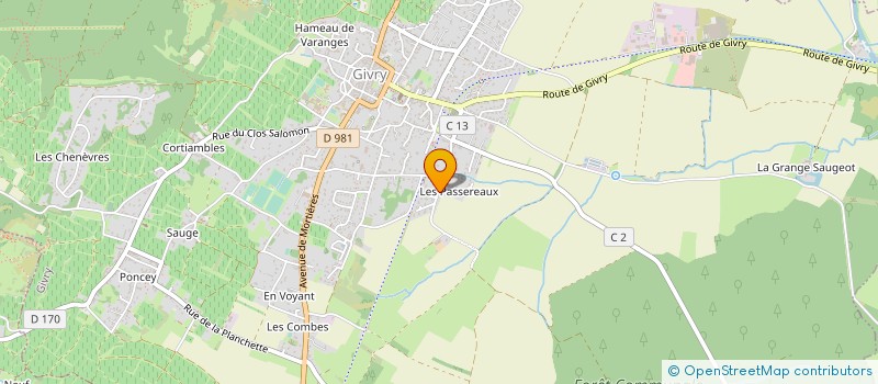 localisation de l'entreprise GAEC DES PRESLES à GIVRY