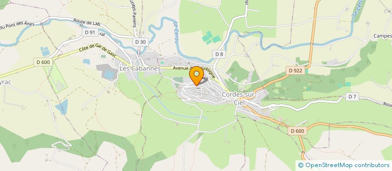 localisation de l'entreprise GAEC DES PREVENDIES  CORDES-SUR-CIEL