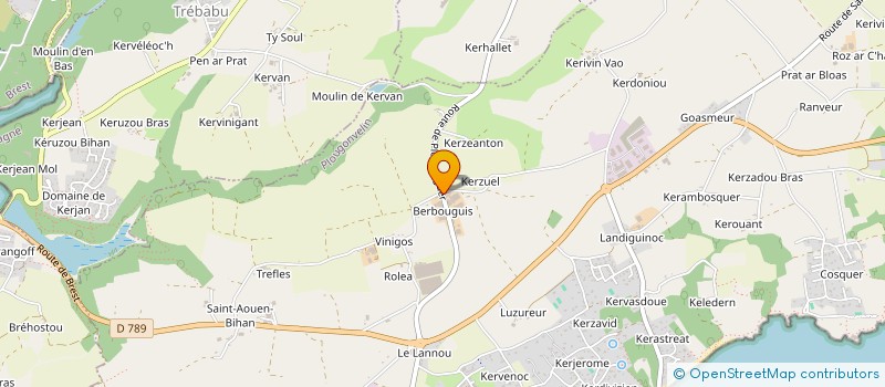 localisation de l'entreprise GAEC DES PRIMEVERES  PLOUGONVELIN