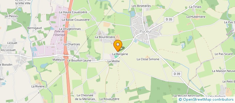 localisation de l'entreprise GAEC DES PROVOSTIERES à PUCEUL