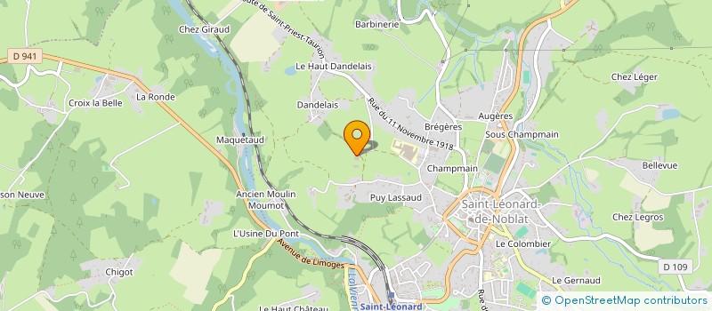 localisation de l'entreprise GAEC DES PYLONES à SAINT-LEONARD-DE-NOBLAT
