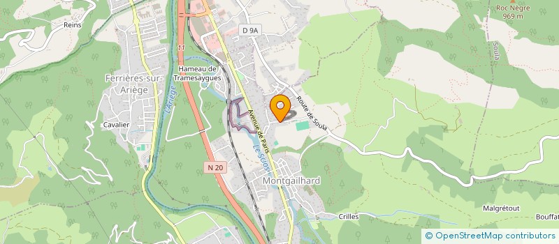localisation de l'entreprise GAEC DES PYRENEES à MONTGAILHARD
