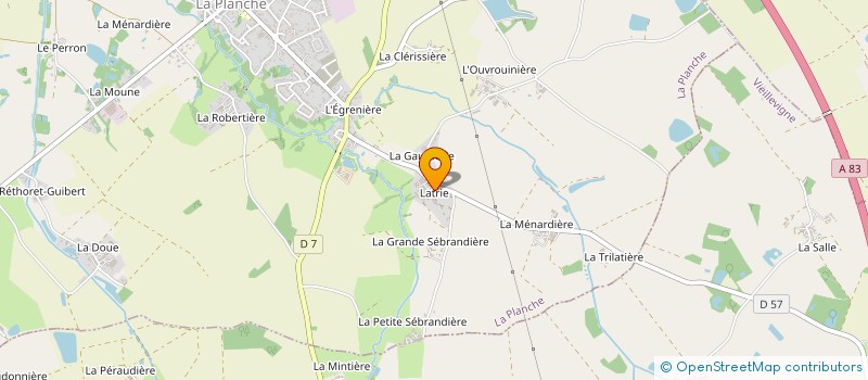 localisation de l'entreprise GAEC DES QUARTRONS  LA PLANCHE