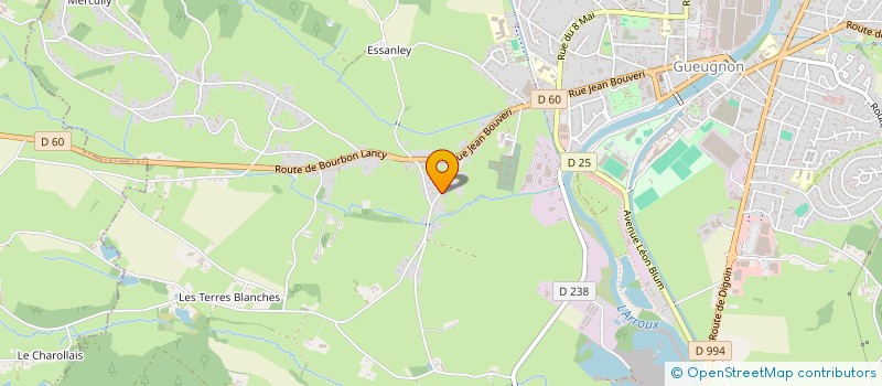 localisation de l'entreprise GAEC DES QUATRE COMMUNES  UXEAU