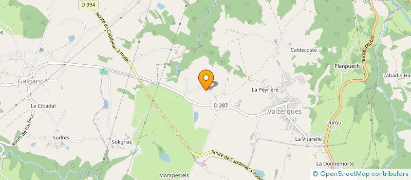 localisation de l'entreprise GAEC DES QUATRE SAISONS à VALZERGUES