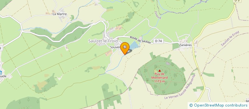 localisation de l'entreprise GAEC DES QUATRE VENTS à SAULZET-LE-FROID