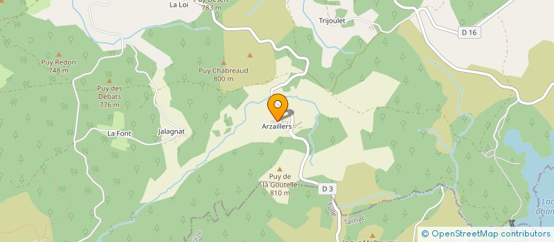localisation de l'entreprise GAEC DES QUATRE VENTS à FAUX-LA-MONTAGNE