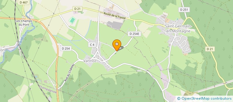 localisation de l'entreprise GAEC DES QUATRE VENTS  VANNOZ