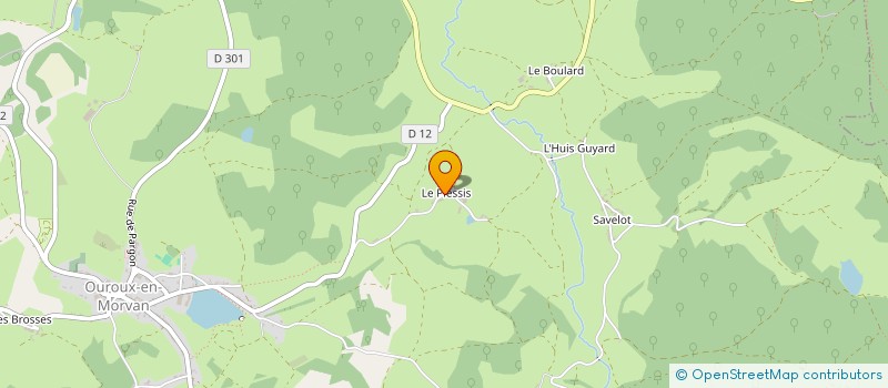 localisation de l'entreprise GAEC DES RANDONNEURS à OUROUX EN MORVAN