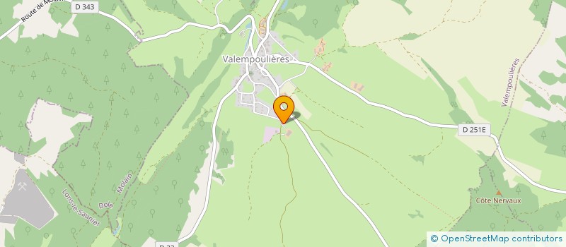localisation de l'entreprise GAEC DES REINES DES PRES à VALEMPOULIERES