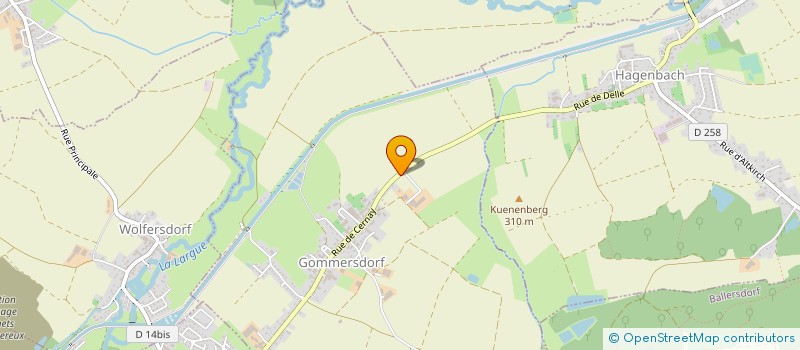 localisation de l'entreprise GAEC DES RIVIERES à GOMMERSDORF