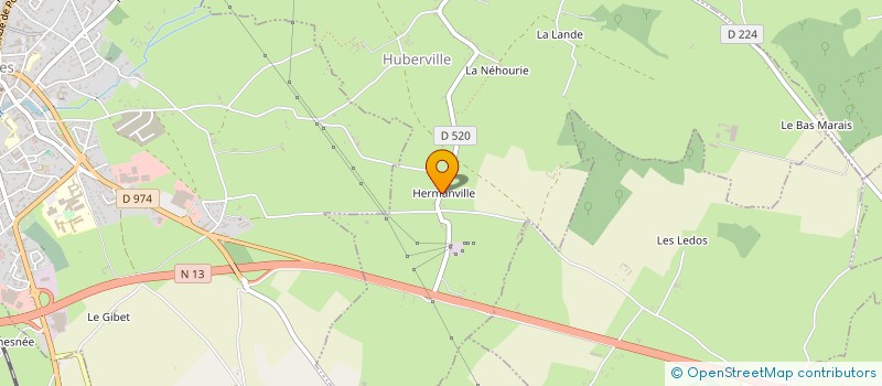 localisation de l'entreprise GAEC DES ROSIERS à HUBERVILLE