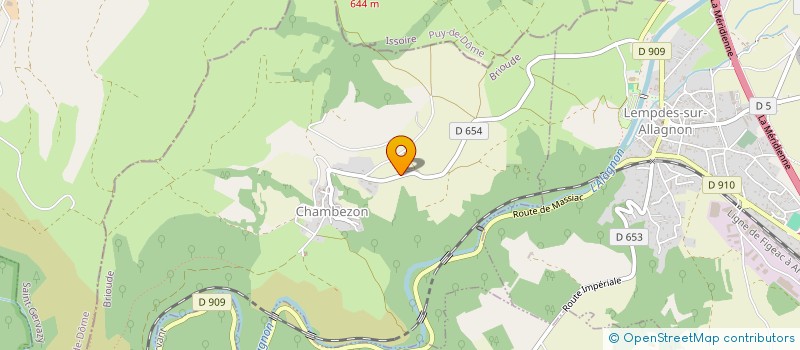 localisation de l'entreprise GAEC DES ROUSSES à CHAMBEZON