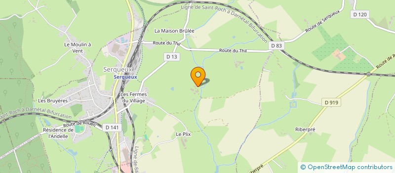 localisation de l'entreprise GAEC DES RUISSEAUX  SERQUEUX