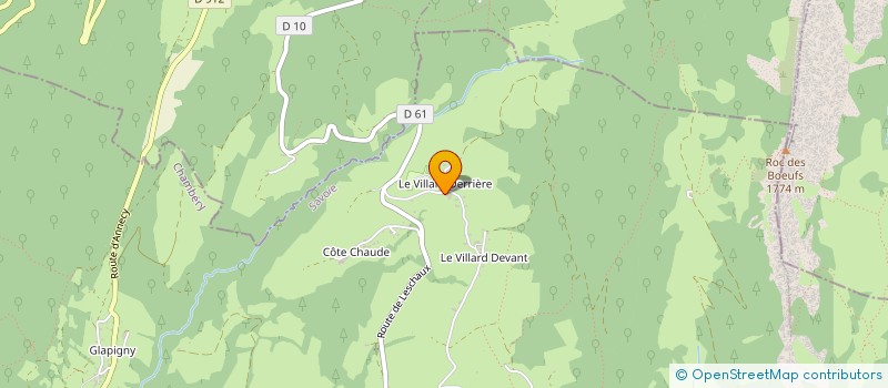 localisation de l'entreprise GAEC DES SABOTS DE VENUS à BELLECOMBE-EN-BAUGES