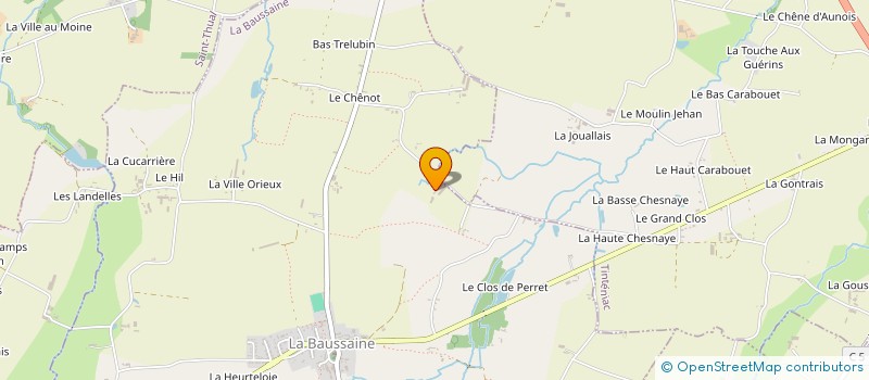 localisation de l'entreprise GAEC DES SAULES à LA BAUSSAINE