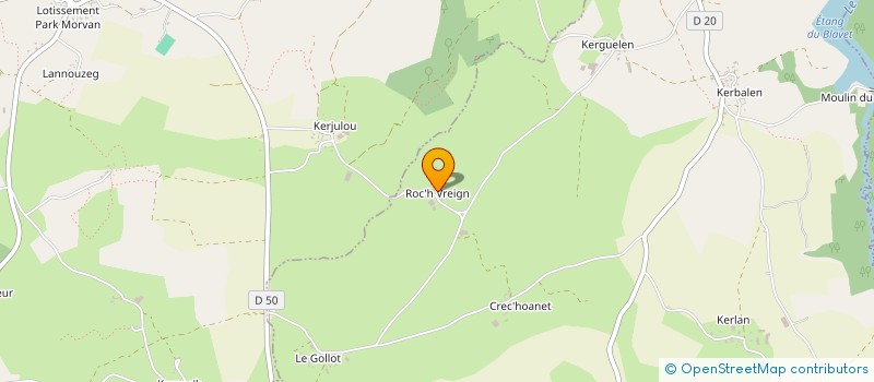 localisation de l'entreprise GAEC DES SEPT FONTAINES à MAEL-PESTIVIEN