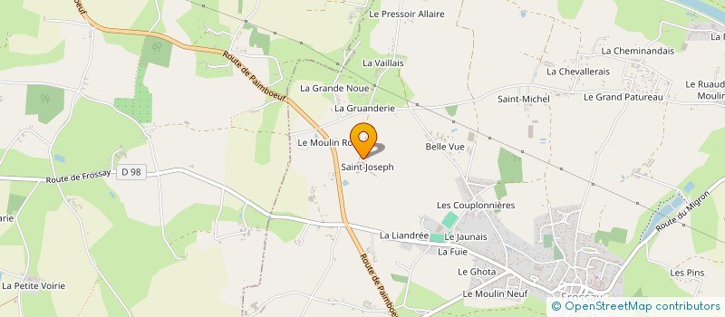 localisation de l'entreprise GAEC DES SEPT LIEUX à FROSSAY