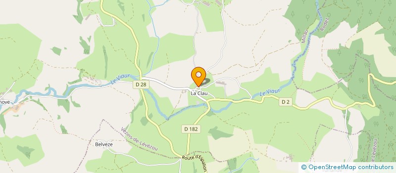 localisation de l'entreprise GAEC DES SILEX  VEZINS-DE-LEVEZOU