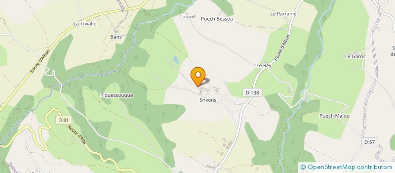 localisation de l'entreprise GAEC DES SIRVENS  TEILLET