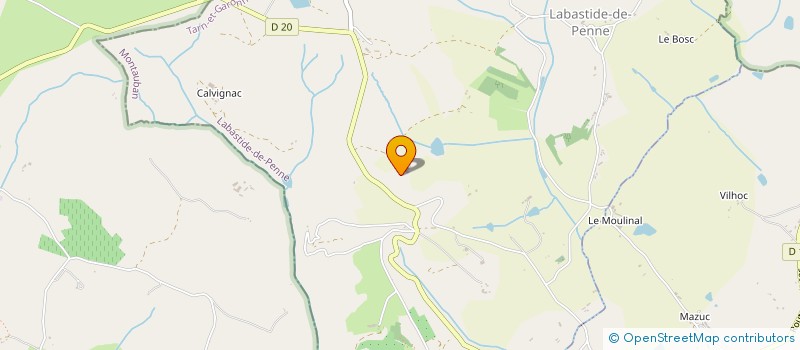 localisation de l'entreprise GAEC DES SOURCES DU CANDE  LABASTIDE-DE-PENNE