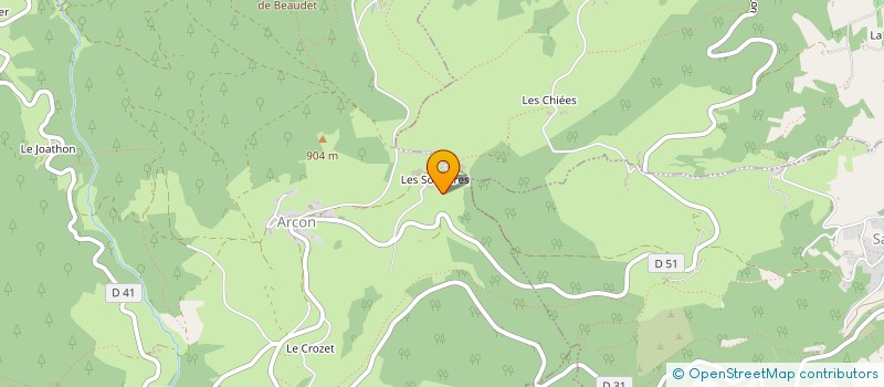 localisation de l'entreprise GAEC DES SOUTIERES à ARCON