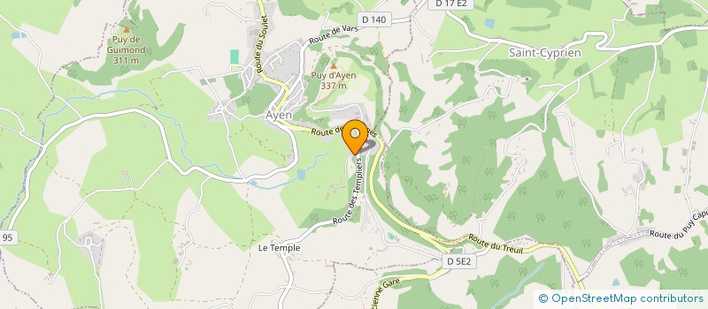 localisation de l'entreprise GAEC DES TEMPLIERS  AYEN