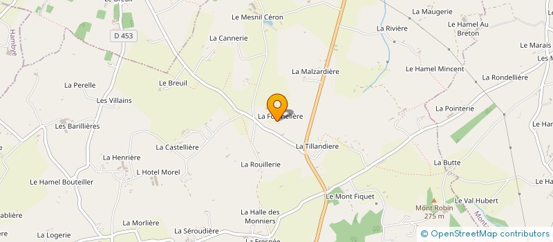 localisation de l'entreprise GAEC DES TERRES ROUGES à PERCY-EN-NORMANDIE